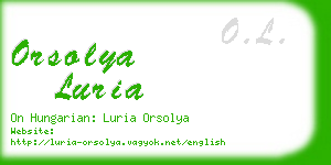 orsolya luria business card